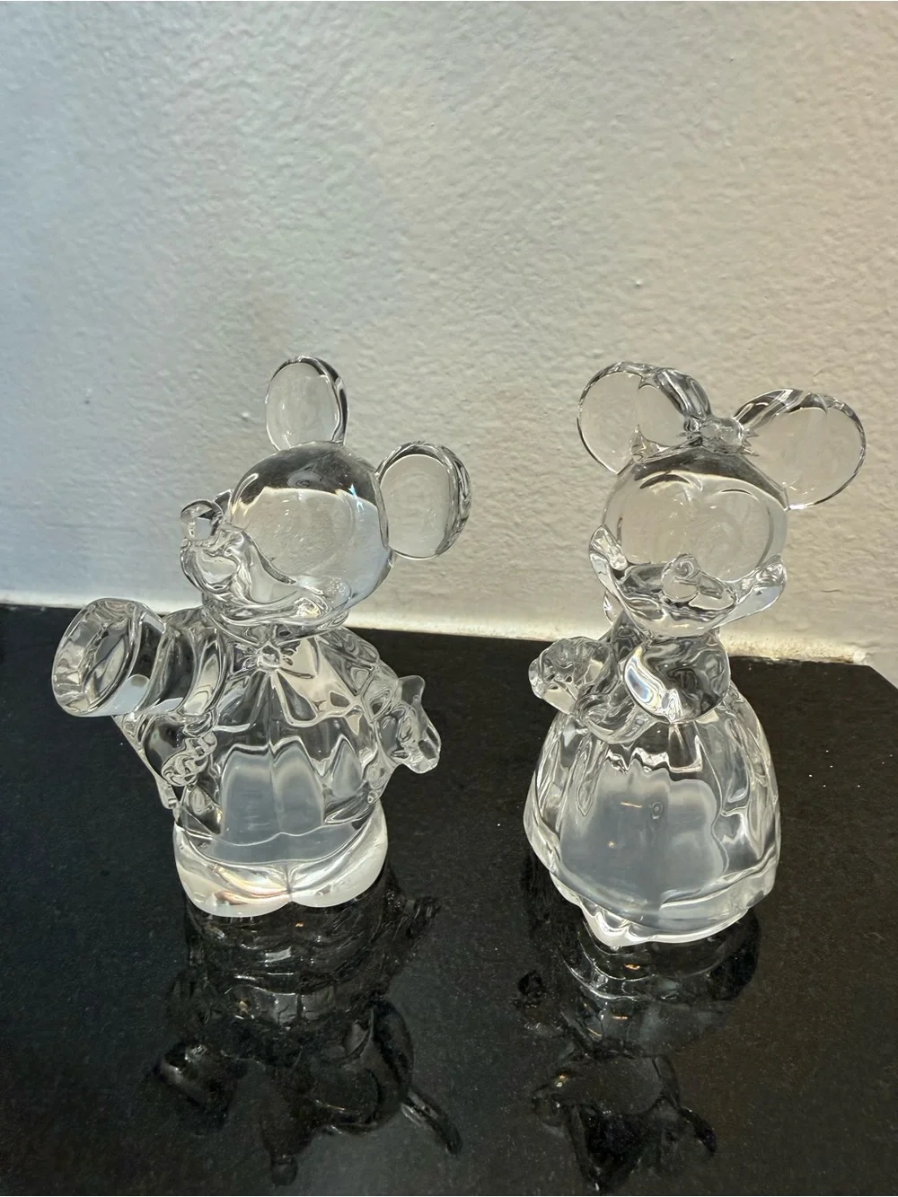 Disney Lenox Crystal Mickey & Minnie  - Home Accent/salt n pepper shaker